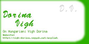 dorina vigh business card